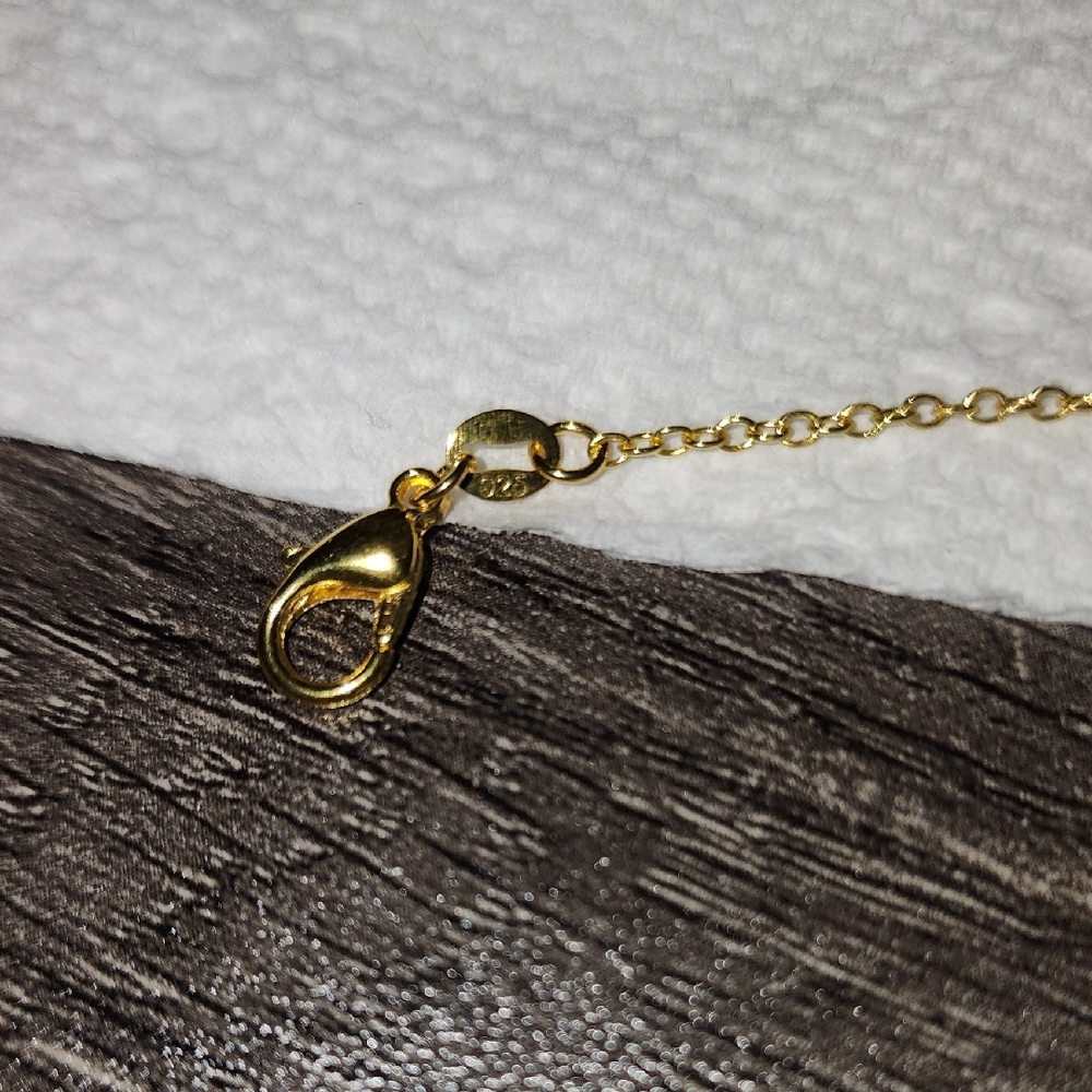 Elegant Gold Stamped 925 Necklace - Picture 4 of 5